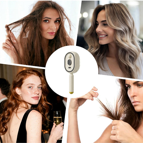Steam Brush | Rechargeable Detangling Tool with Oil