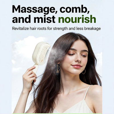 Steam Brush | Rechargeable Detangling Tool with Oil